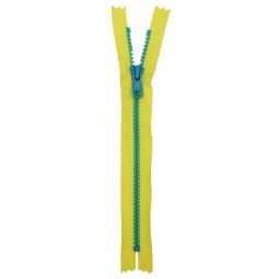 Yellow Turquoise 7" Zipper